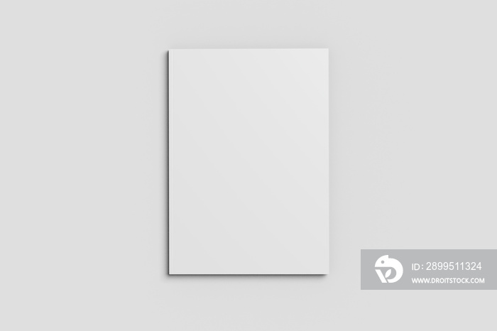 Cover Book Vertical Magazine White Blank Mockup