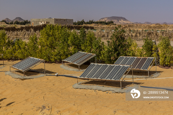 Solar panels in Al Hayz village, Egypt