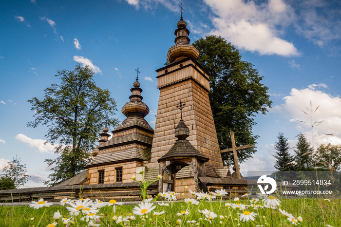 Saint Paraskewa Orthodox Church, Kwiaton. XVII century. UNESCO World Heritage Site, Carpathian Mountains, Lesser Poland Voivodeship, Poland