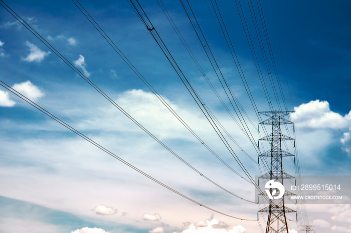 Power transmission line and High voltage tower.