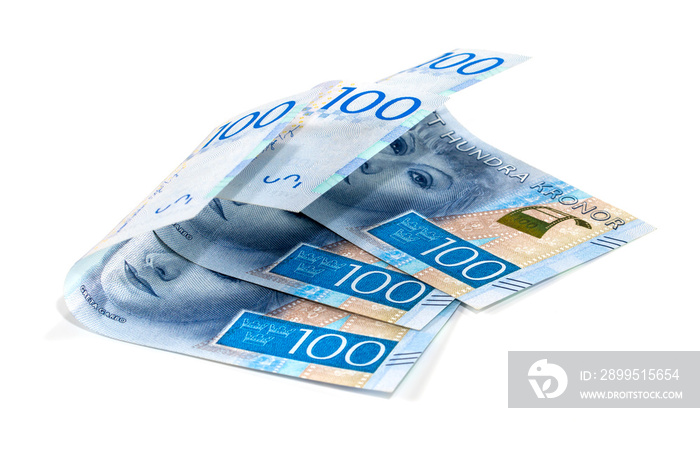 Swedish krona, the currency of Sweden.money concept. 100. 20