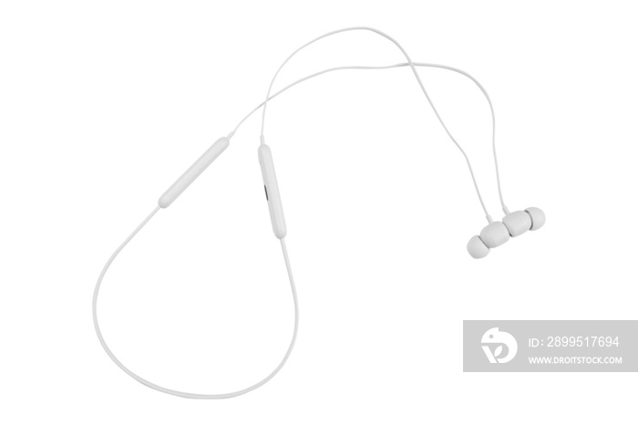 White wireless earphones