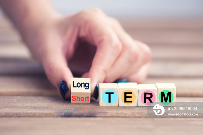 Long term goals versus short ones concept