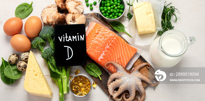 Foods rich in vitamin D. Healthy foods containing vitamin D.