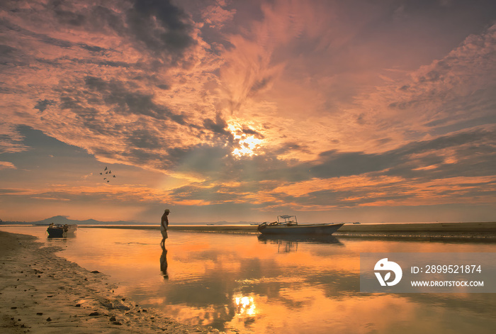 The silence of Pagatan beach, South Borneo, Indonesia