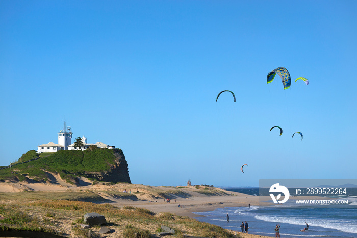 View of Nobbys beach, Newcastle, Australia