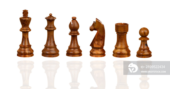 Chessmen Isolated on White