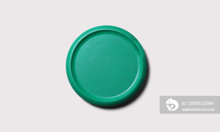 Green Frisbee on a white background