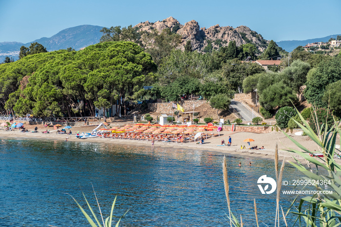 The beautiful beach of Santa Maria Navarrese in Sardinia