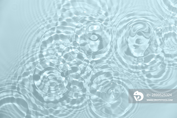 Fresh water background. Aquamarine blue pattern with clear rippled water texture. Top view