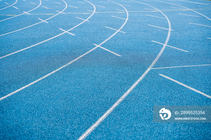 Olympic stadium blue tartan track -  texture.