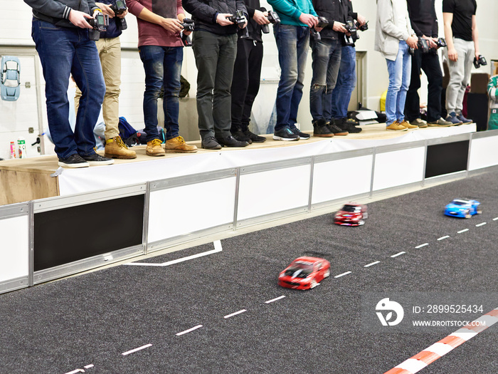 Participants in competition for racing radio controlled cars