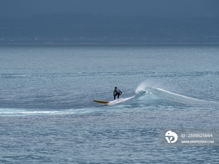 Surfer life at Mossel Bay with huge waves and moving surf boards