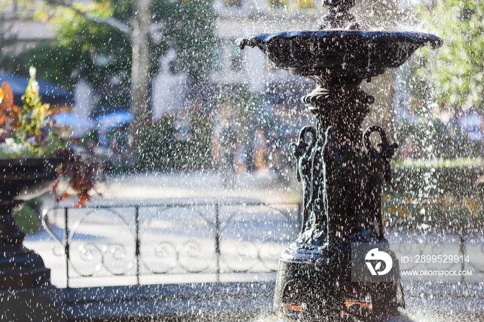 Madison Square Park fountain detail.