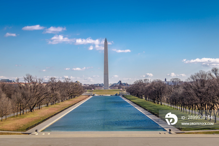 Washington Monument and reflection pool - Washington, D.C., USA