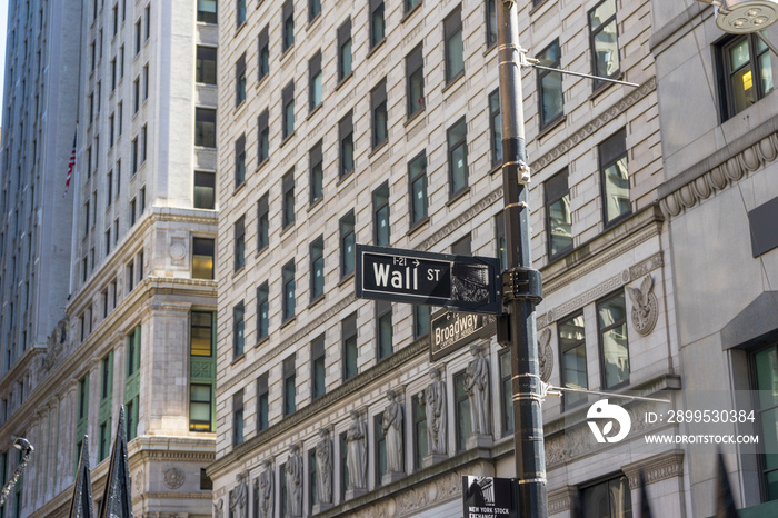 Sign on the Wall Street,NYC,USA.