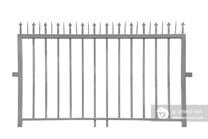 Iron fence isolated on white background