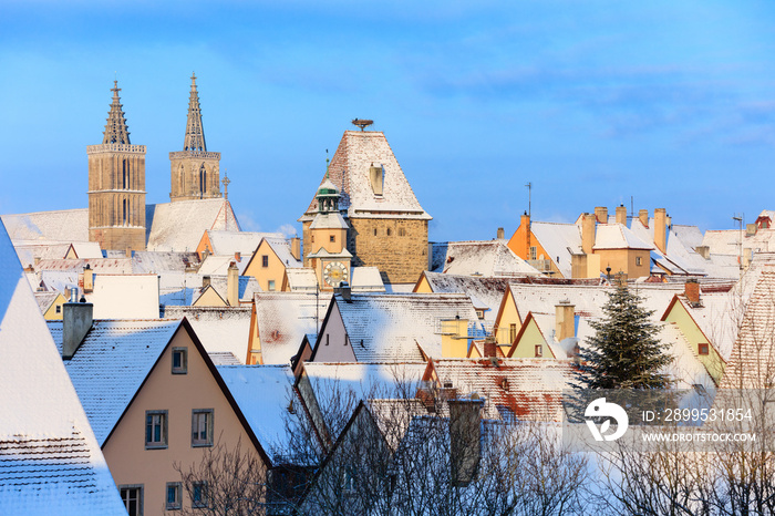 Medieval old Rothenburg ob der Tauber