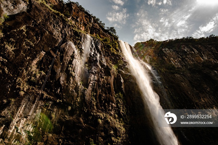 Cachoeira do sul do Brasil em longa exposição