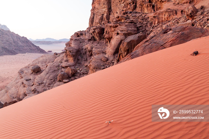 Sand dune in Wadi Rum desert, Jordan