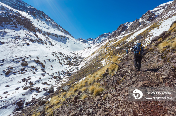 views on the way to Toubkal, Morocco