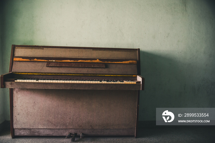 Old vintage room with piano