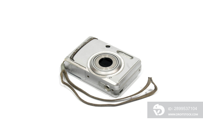 Old digital camera isolated