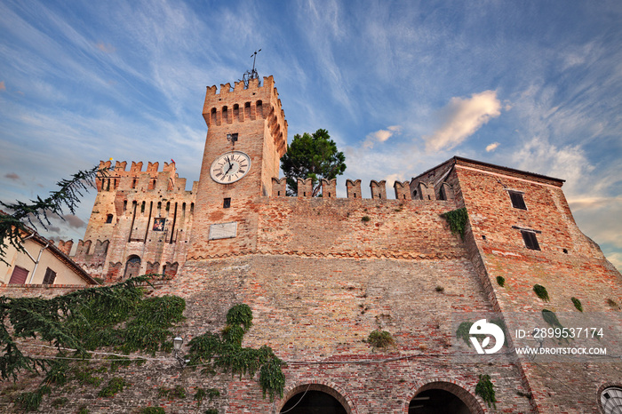 Offagna, Ancona, Marche, Italy: view of the medieval castle