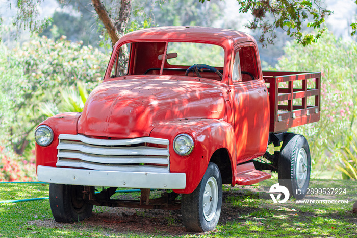 Old cargo truck on the farm