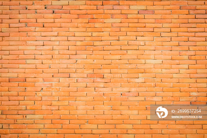 Orange brick wall antique texture background.