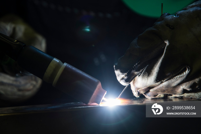 Detail of TIG welding.