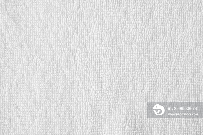 Closeup white cotton towel texture abstract background