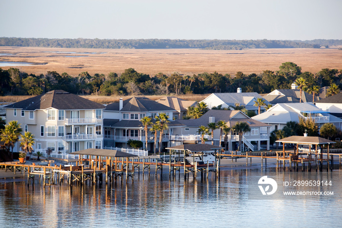 Jacksonville City Little Marsh Island Residential Houses