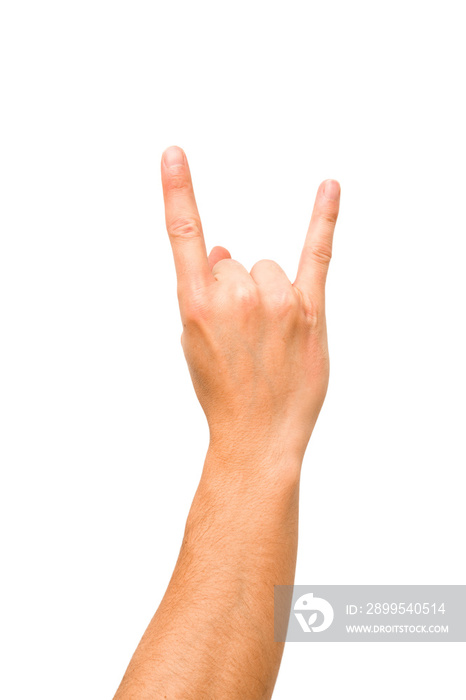 caucasian hands gesturing isolated on a white background