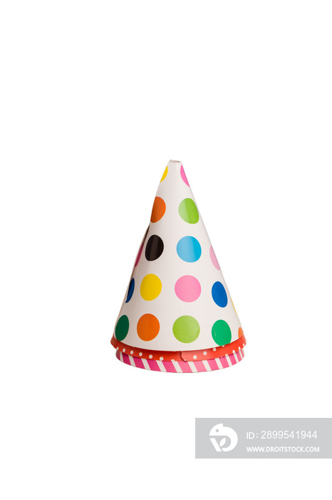 Birthday hat isolated on white background