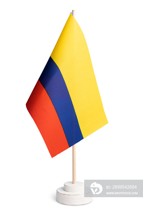 table flag of Colombia isolated