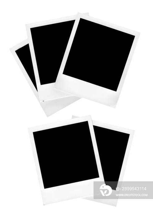 Polaroid photo frames on transparent background, isolated