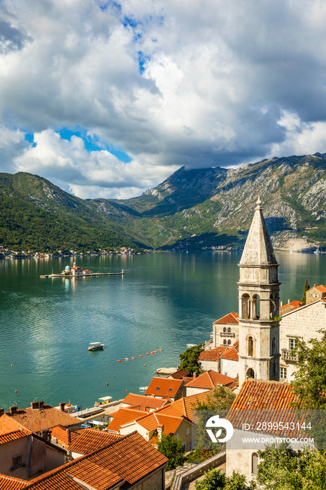 Two islands near the coast of Perast, Montenegro.