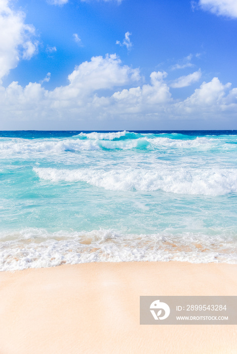 Stunning blue ocean. Hawaiian beach. No people