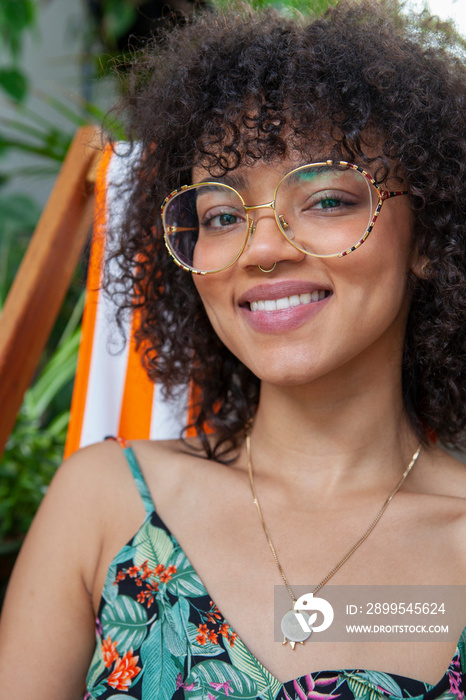 Portrait of smiling woman