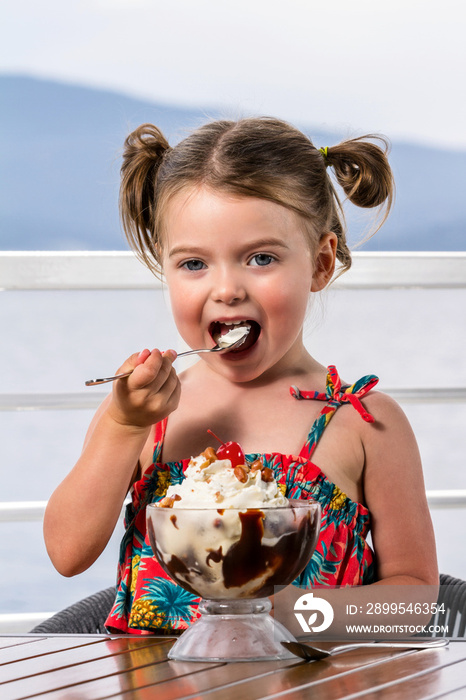 Ice cream Sunday by the lake