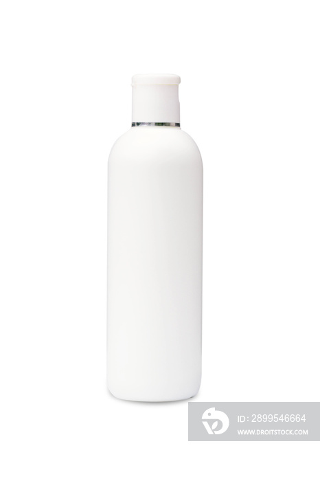 Plastic bottle color white isolate