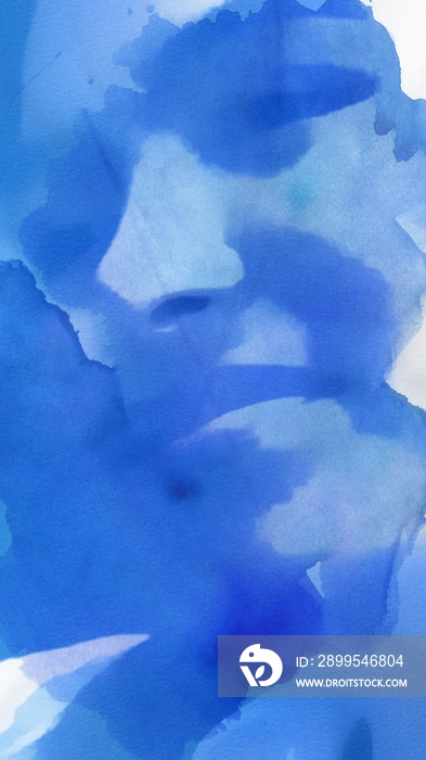 Blue Abstract Painting Of Teenage Girl