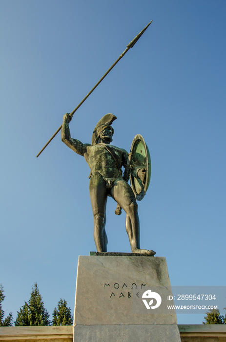 Statue of King Leonidas in Thermopylae, Greece