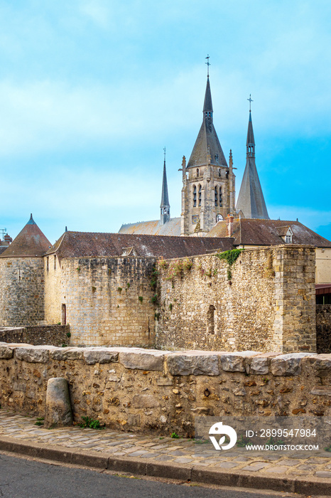 Traditional Cathedral building in Dourdan, France