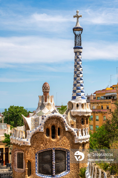 Parc Guell in Barcelona, Spain