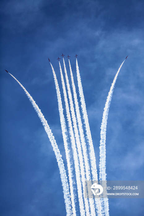 Raf Red Arrow at airshow.