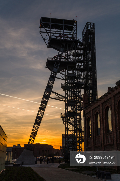 Old mine shaft in Silesian museum in Katowice, Poland