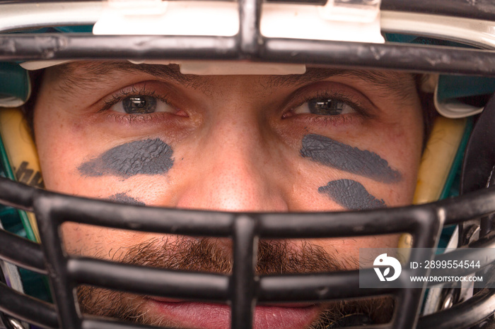 Close up portrait of American Football Player