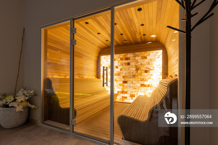 Interior of a salt therapy room